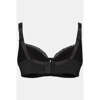 Ulla Popken  Reggiseno con ferretto, jacquard, pizzo, nappa e coppa C-F 