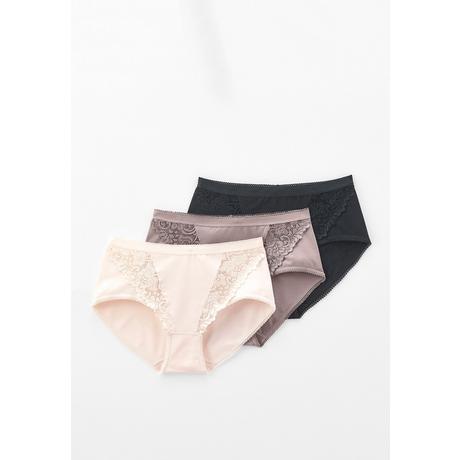 Damart  Lot de 3 culottes en coton extensible, version midi. 