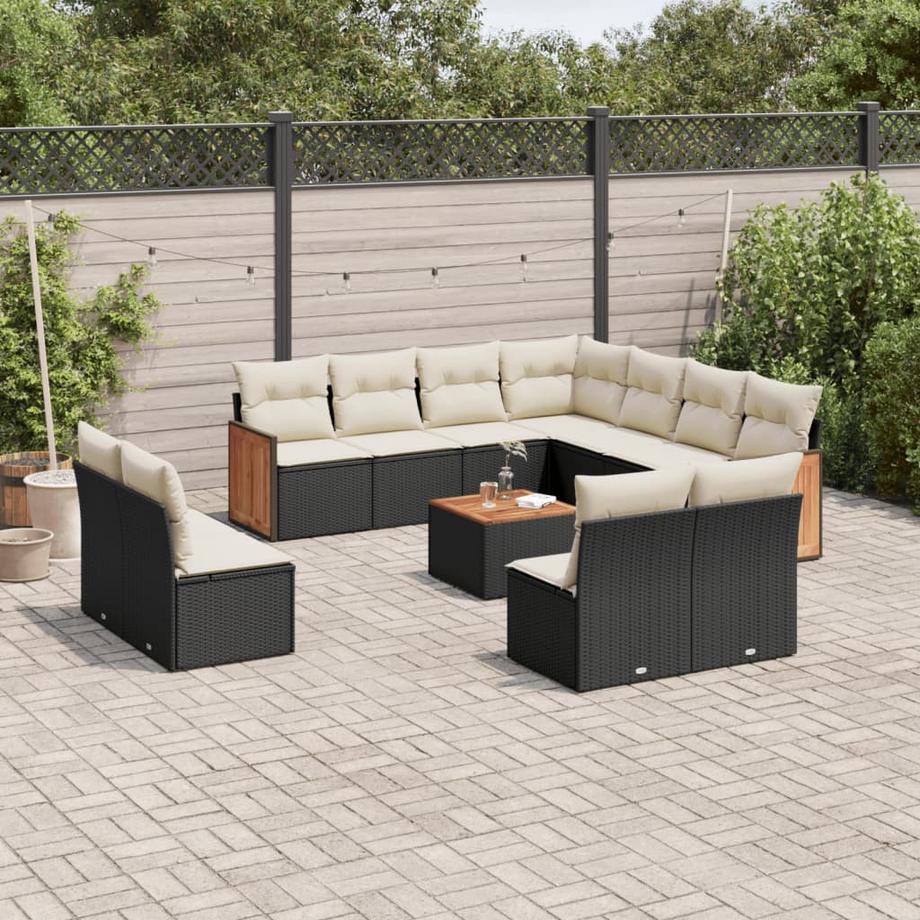 VidaXL set divano da giardino Polirattan  