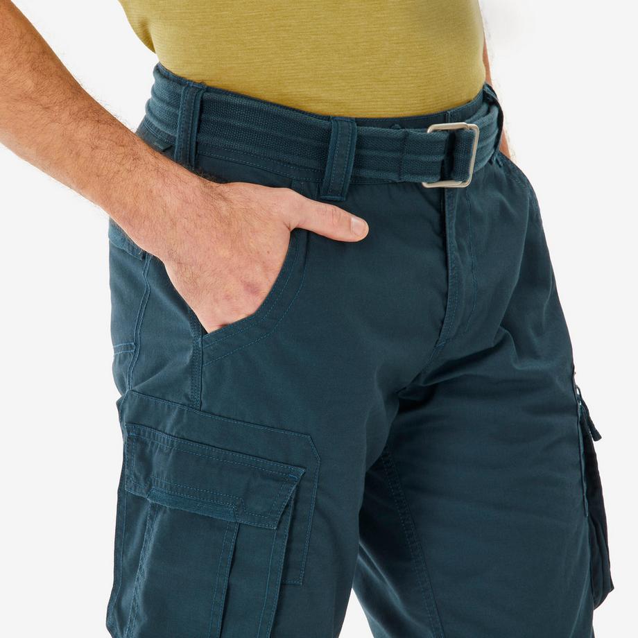 FORCLAZ TRAVEL 100 Shorts homme backpacking coton 