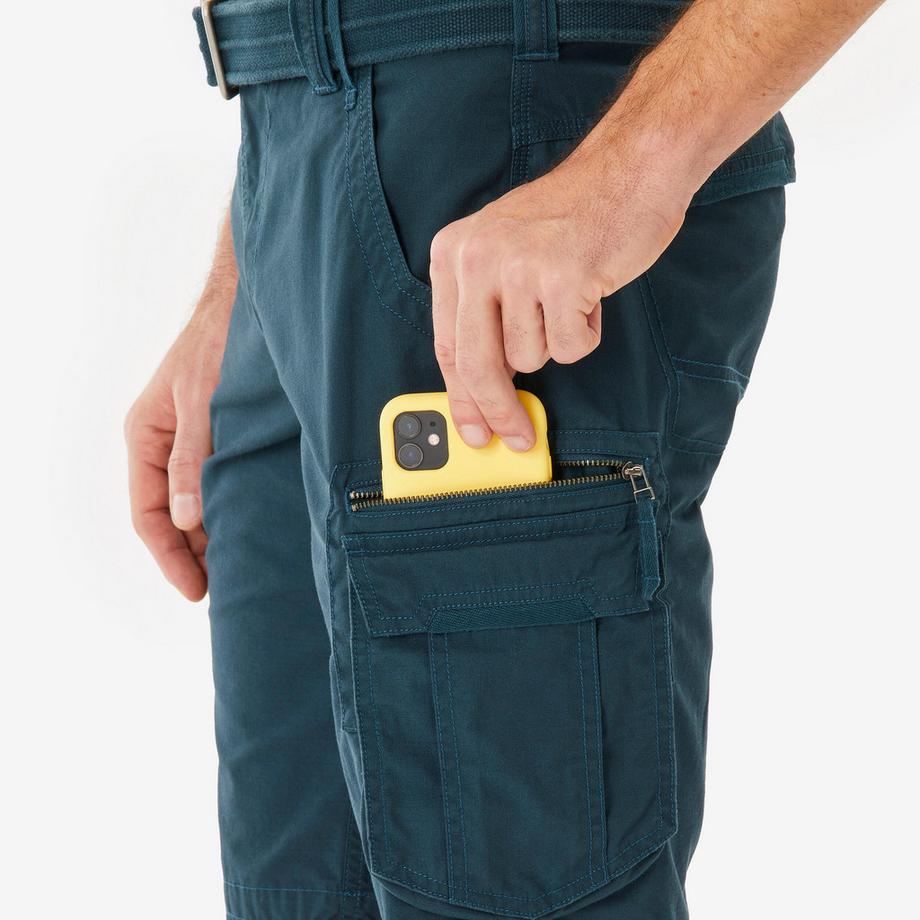 FORCLAZ TRAVEL 100 Shorts homme backpacking coton 