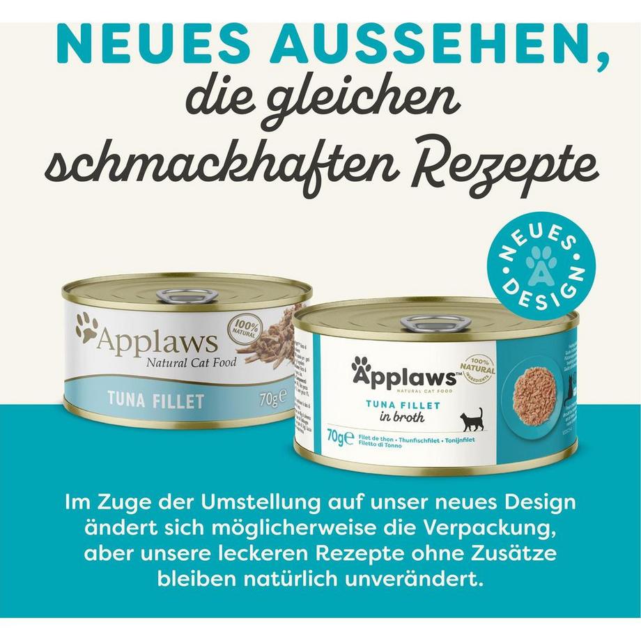 Applaws  Aliment humid complémentaire thon, boîte 