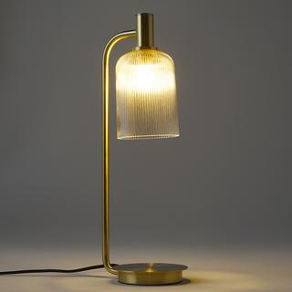 La Redoute Intérieurs Lampe à poser laiton et verre strié  