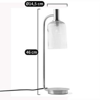 La Redoute Intérieurs Lampe à poser laiton et verre strié  