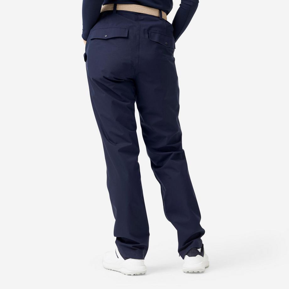 INESIS  Pantalon de pluie de golf imperméable femme, RW500 bleu marine 