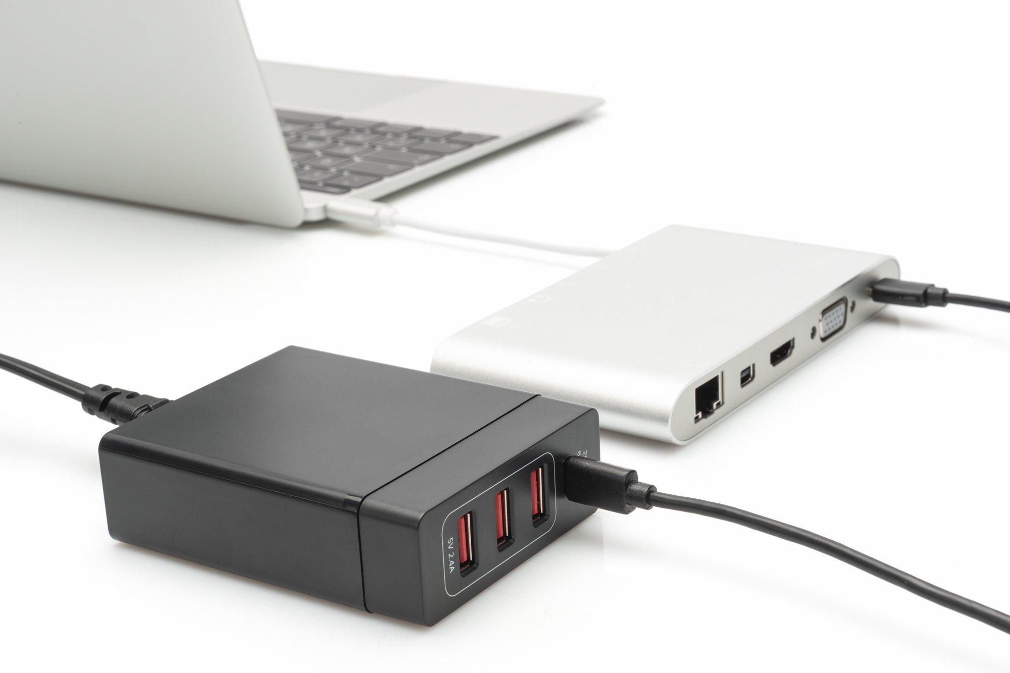 Digitus  Chargeur USB universel, 4 ports, USB Type-C™ 