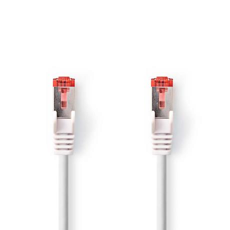 Nedis  Câble réseau CAT6a | S/FTP | RJ45 mâle | RJ45 femelle | 1.50 m | Rond | LSZH | Blanc | Emballé 