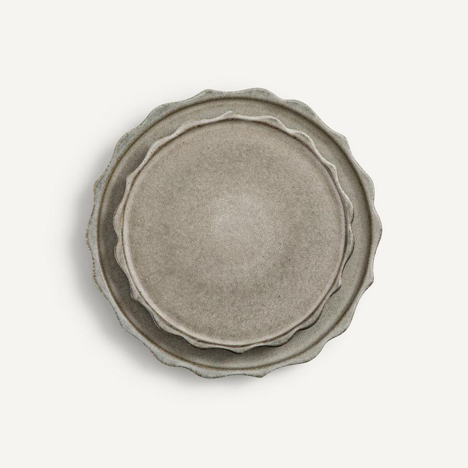 AM.PM Lot 4 assiettes à dessert en grès émaillé  