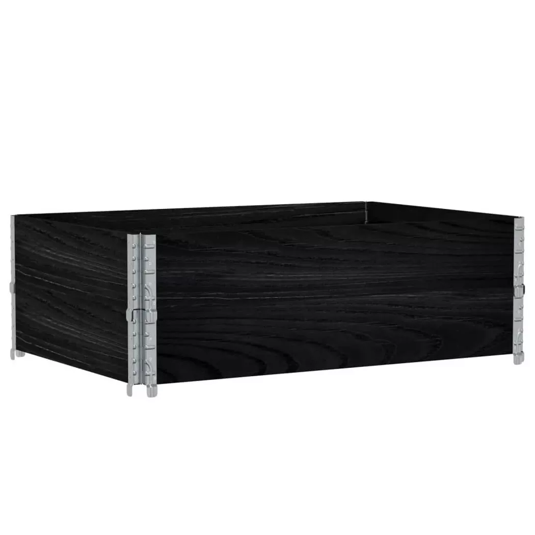 VidaXL - Jardinière bois de pin, One Size, Noir