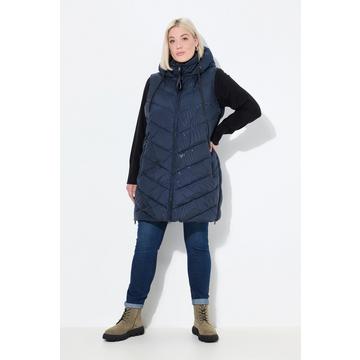 Gilet lungo e trapuntato HYPRAR con zip laterali e cappuccio