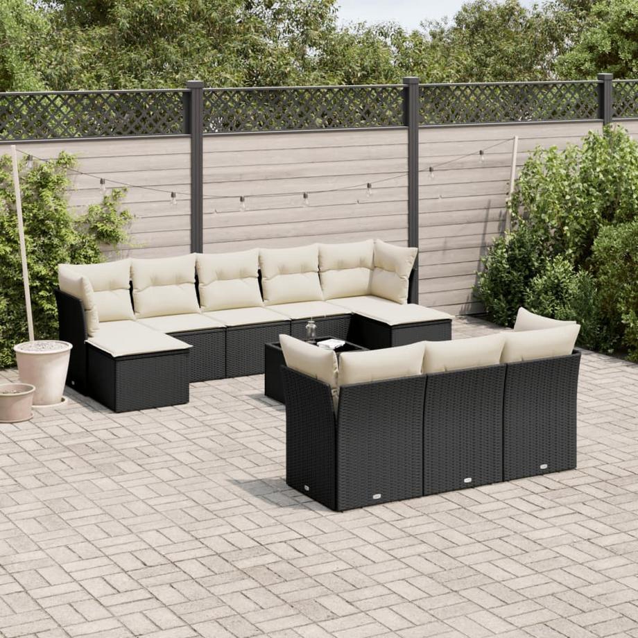 VidaXL set divano da giardino Polirattan  