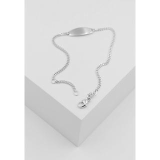 MUAU Schmuck  Bracelet Bébé tank or blanc 750, 16cm plaque de gravure 1,9cm 