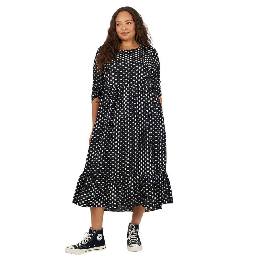 Brave Soul Robe Milongue Manches ¾ Motiftyle À Pois  