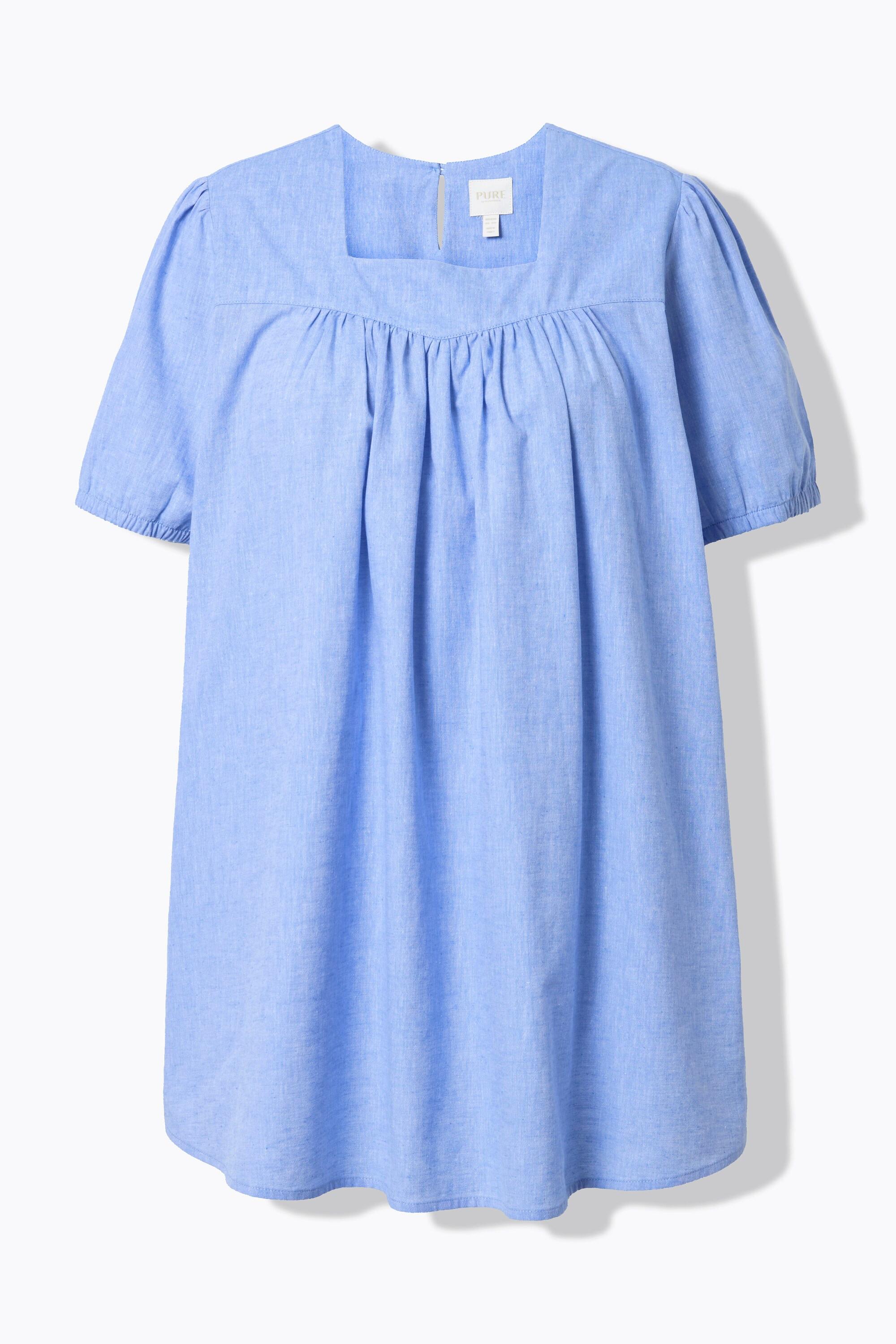 Ulla Popken Tunica Scollo Rettangolare Mezze Maniche a Sbuffo  