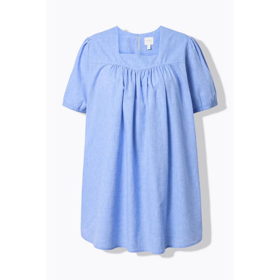 Ulla Popken Tunika Carré-Ausschnitt Puff-Halbarm  