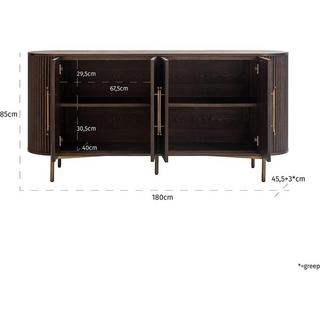 mutoni Sideboard Luxor gold gebürstet 180  