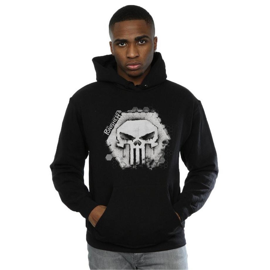 MARVEL Punisher Skull Logo Felpa con Cappuccio  