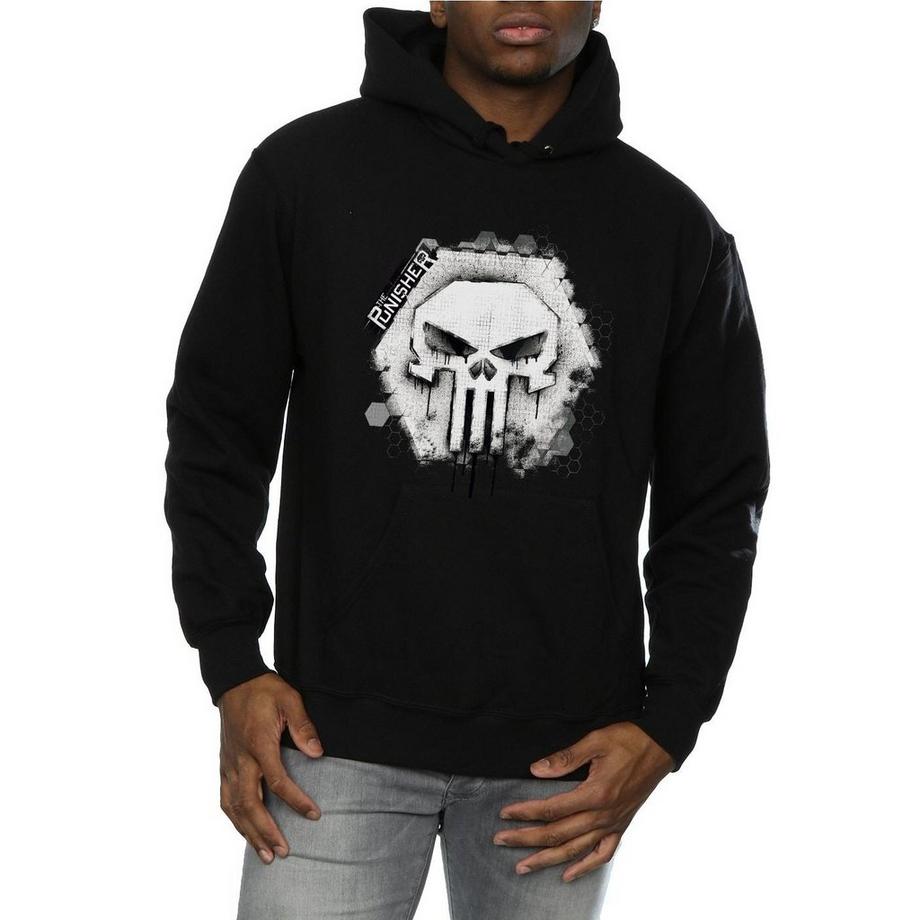 MARVEL Punisher Skull Logo Felpa con Cappuccio  
