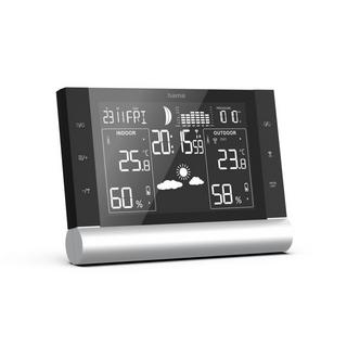 hama Wetterstation "Black Line Plus", Schwarz  