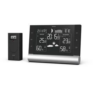 hama Wetterstation "Black Line Plus", Schwarz  