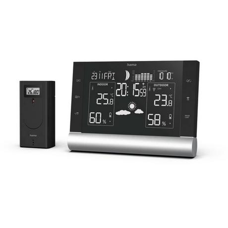 hama Wetterstation "Black Line Plus", Schwarz  