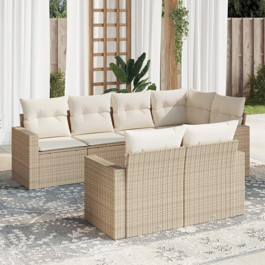 VidaXL Ensemble de canapés de jardin rotin synthétique  