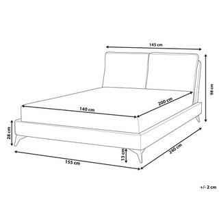 Beliani Letto en Bouclé Scandinavo MELLE  