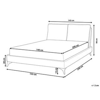 Beliani Bett mit Lattenrost aus Bouclé Klassisch MELLE  