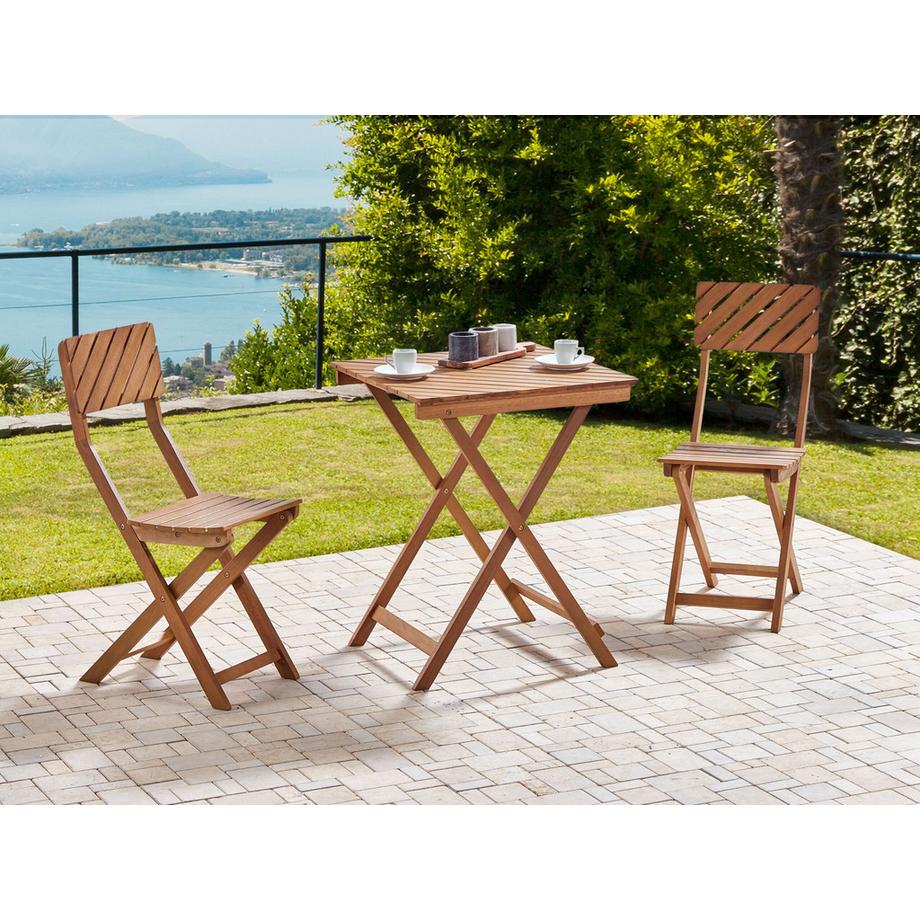 Beliani Bistro Set aus Eukalyptus Klassisch ARDORE  