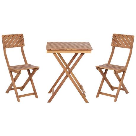 Beliani Ensemble pour bistro en Bois d'eucalyptus Traditionnel ARDORE  