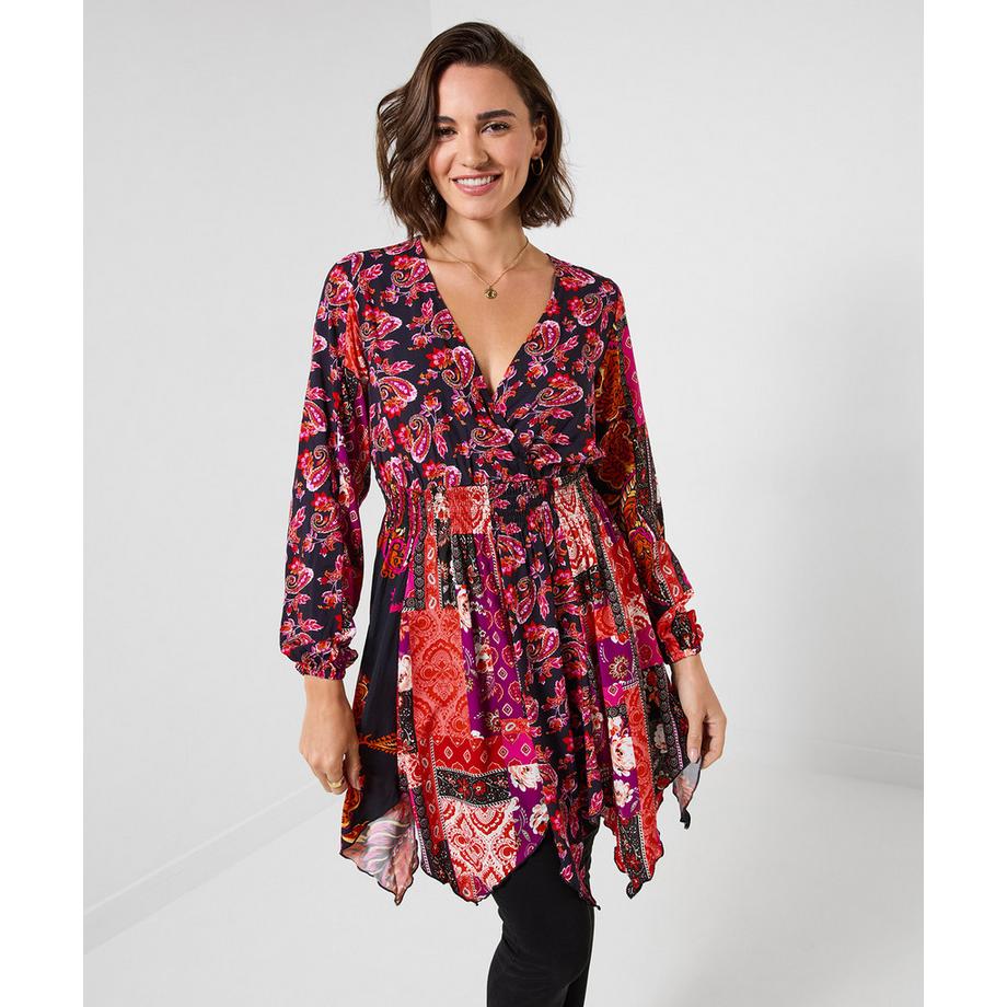 Joe Browns Asymmetrische Tunika mit Paisleymuster  