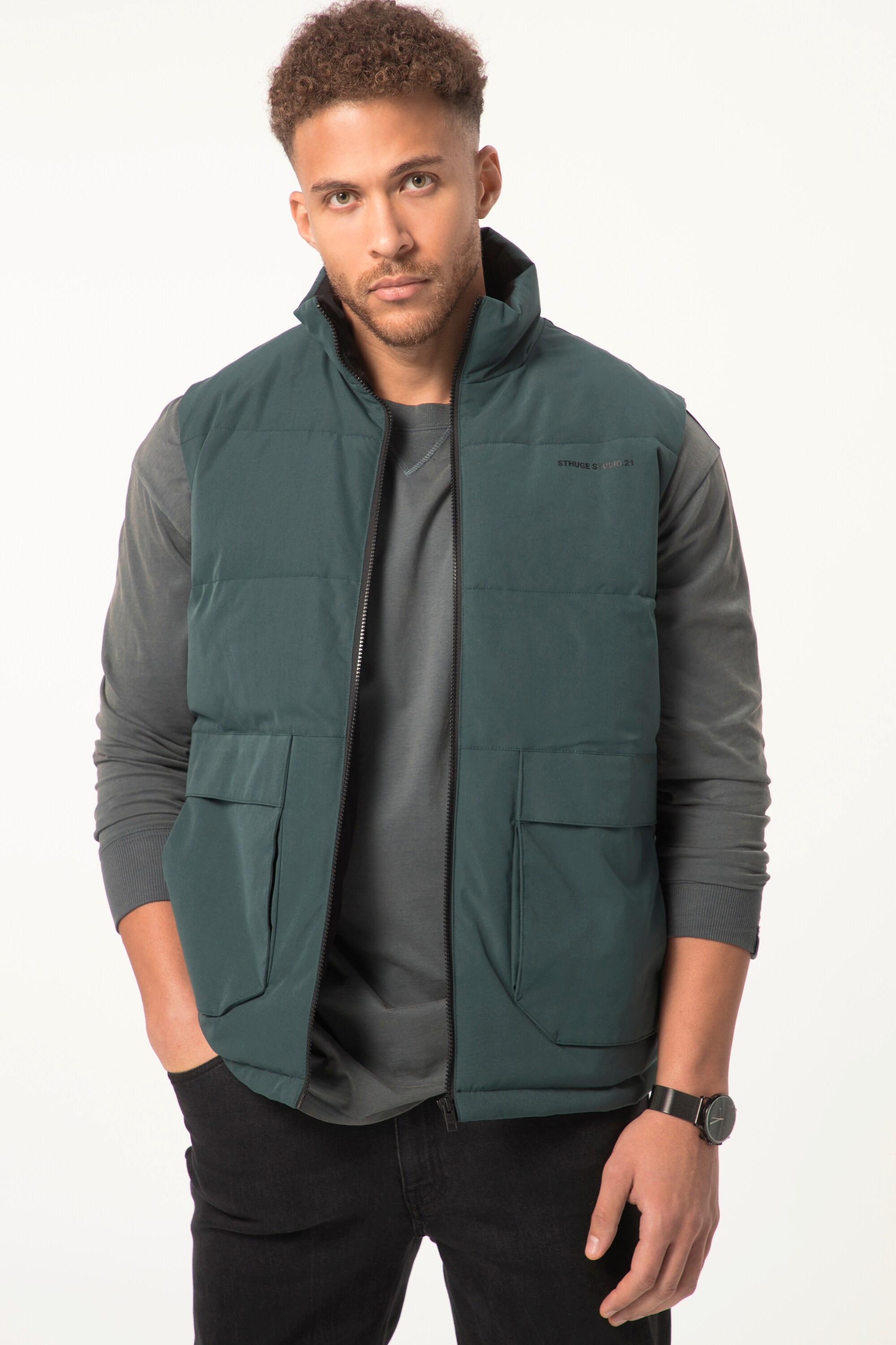 Sthuge Gilet Trapuntato Outdoor con Colletto Alto e Zip  