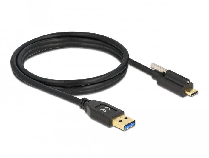 DeLock  84028 USB Kabel 1,5 m USB 3.2 Gen 1 (3.1 Gen 1) USB A USB C Schwarz 