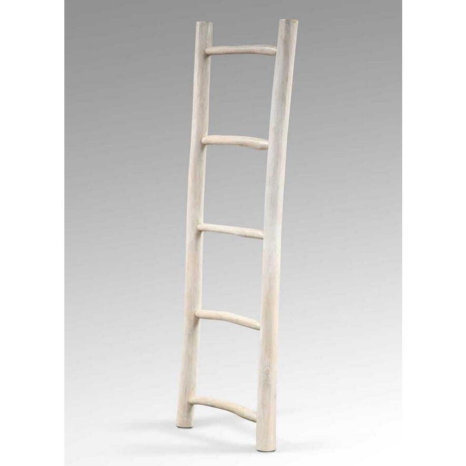 Teakholz-Leiter white-wash