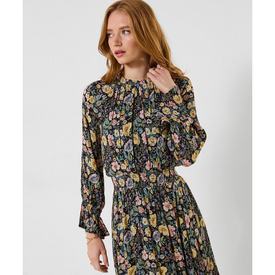Joe Browns  Robe Courte Fleurie à Col Montant Bonnie 