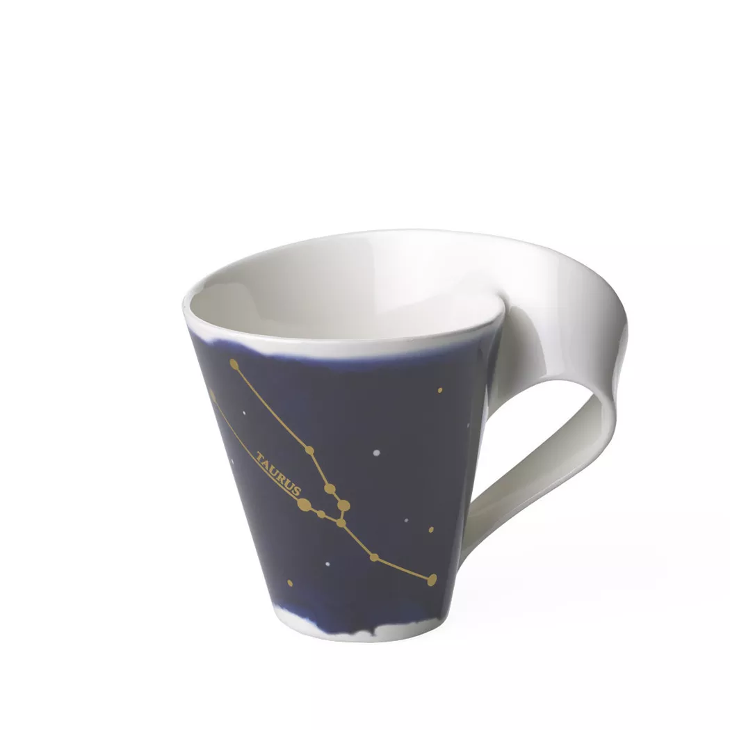 Villeroy & Boch Tasse "Tasse Stier NewWave Stars 300 ml weiß-blau"