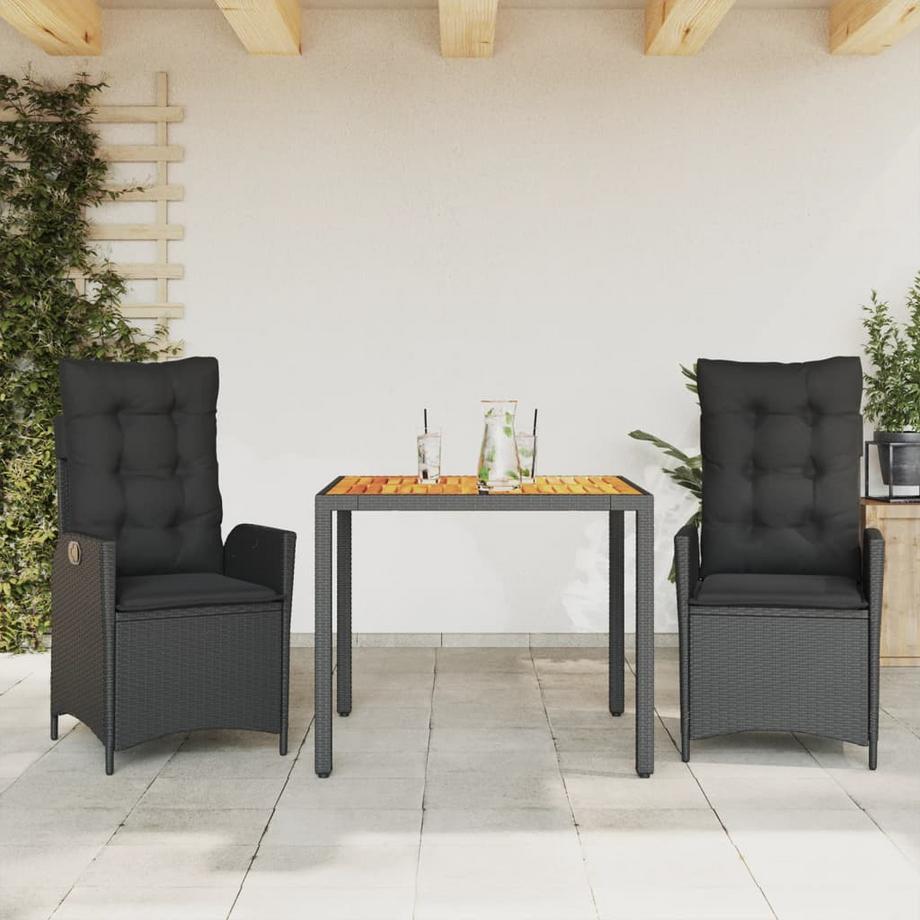 VidaXL Ensemble de salle à manger de jardin rotin synthétique  