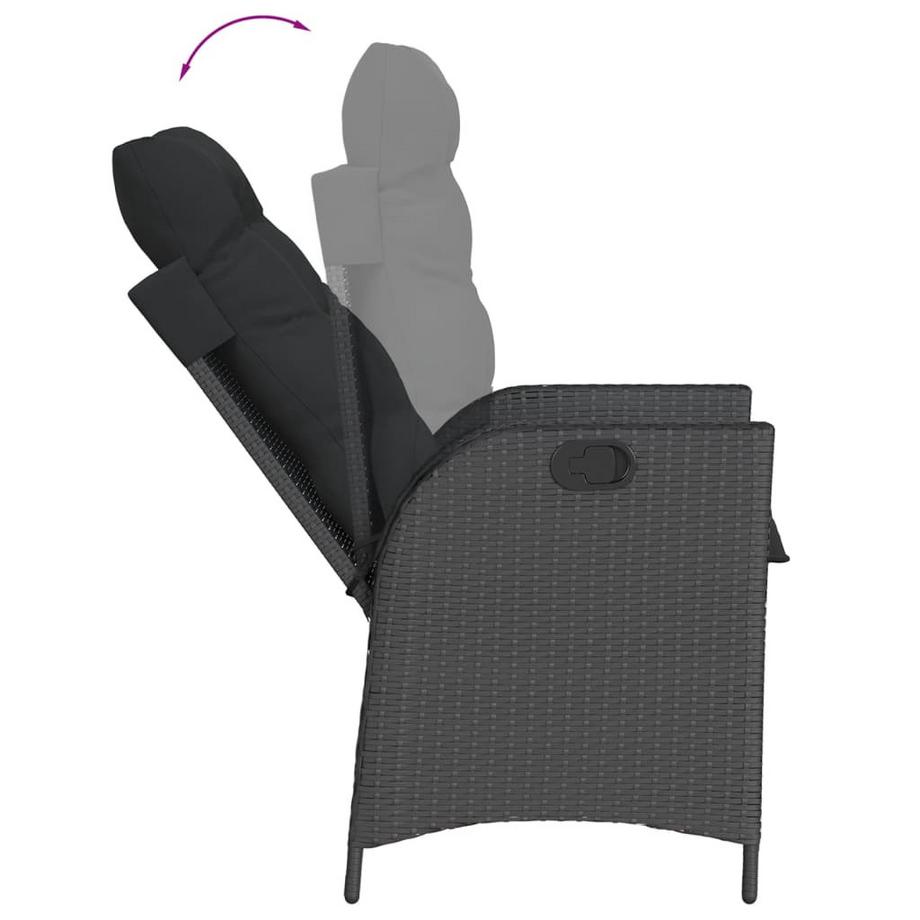 VidaXL Ensemble de salle à manger de jardin rotin synthétique  