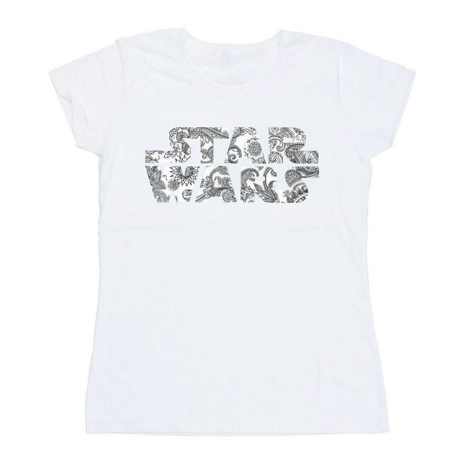 STAR WARS Star Wars Floral Logo T-Shirt Manches Courtes  