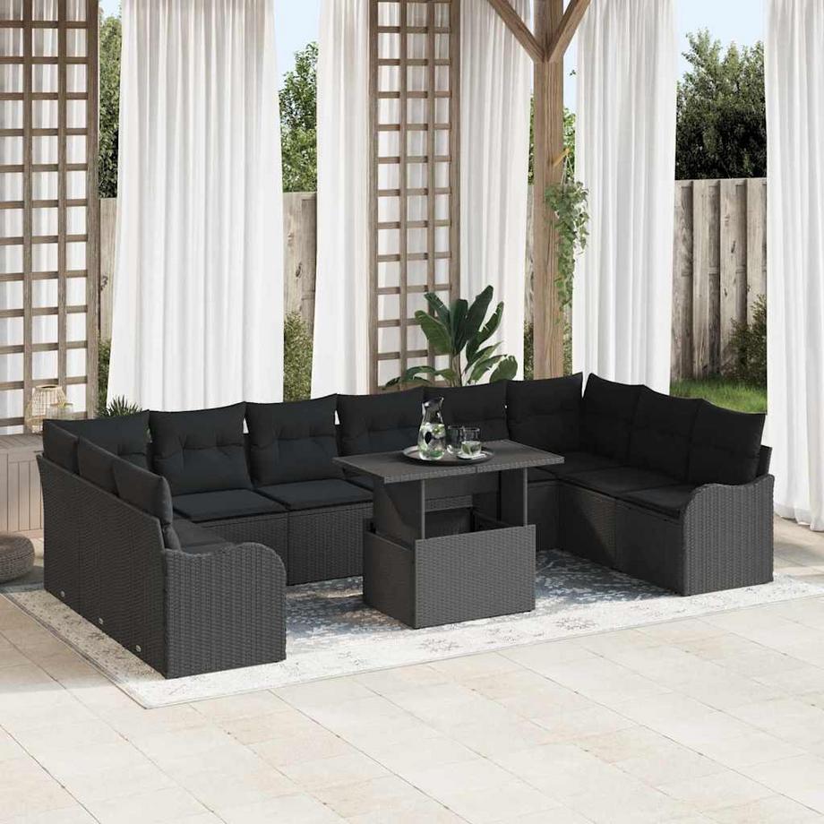 VidaXL Canapé de jardin poly rattan  
