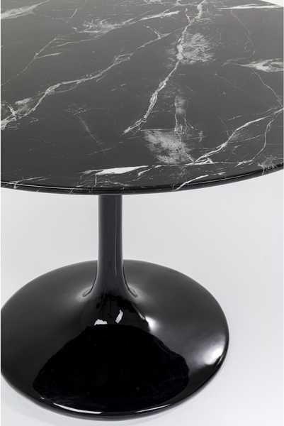 KARE Design Table Solo Marble noire ronde 110  