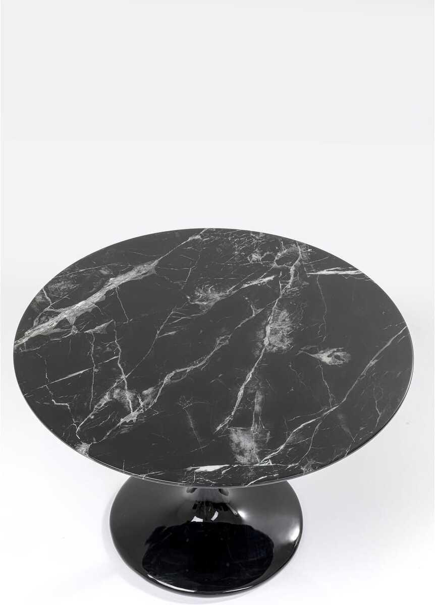 KARE Design Tavolo Solo Marble nero rotondo 110  