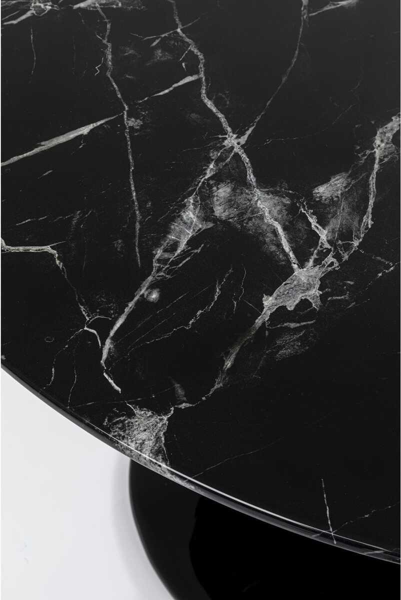 KARE Design Tavolo Solo Marble nero rotondo 110  