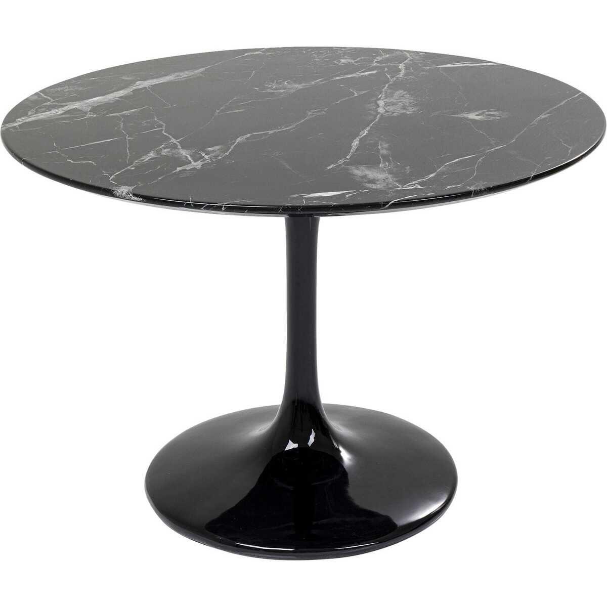 KARE Design Tavolo Solo Marble nero rotondo 110  