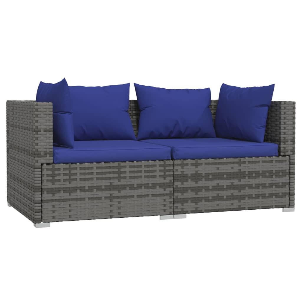 VidaXL set lounge giardino Polirattan  