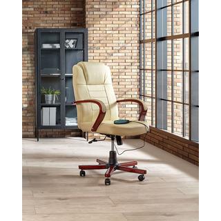 Beliani Fauteuil massant en Cuir Traditionnel DIAMOND  