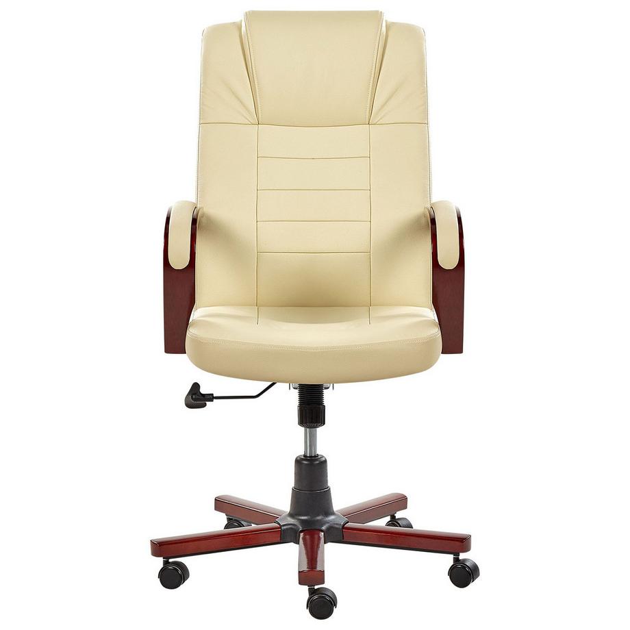 Beliani Massagestuhl aus Echtleder Klassisch DIAMOND  