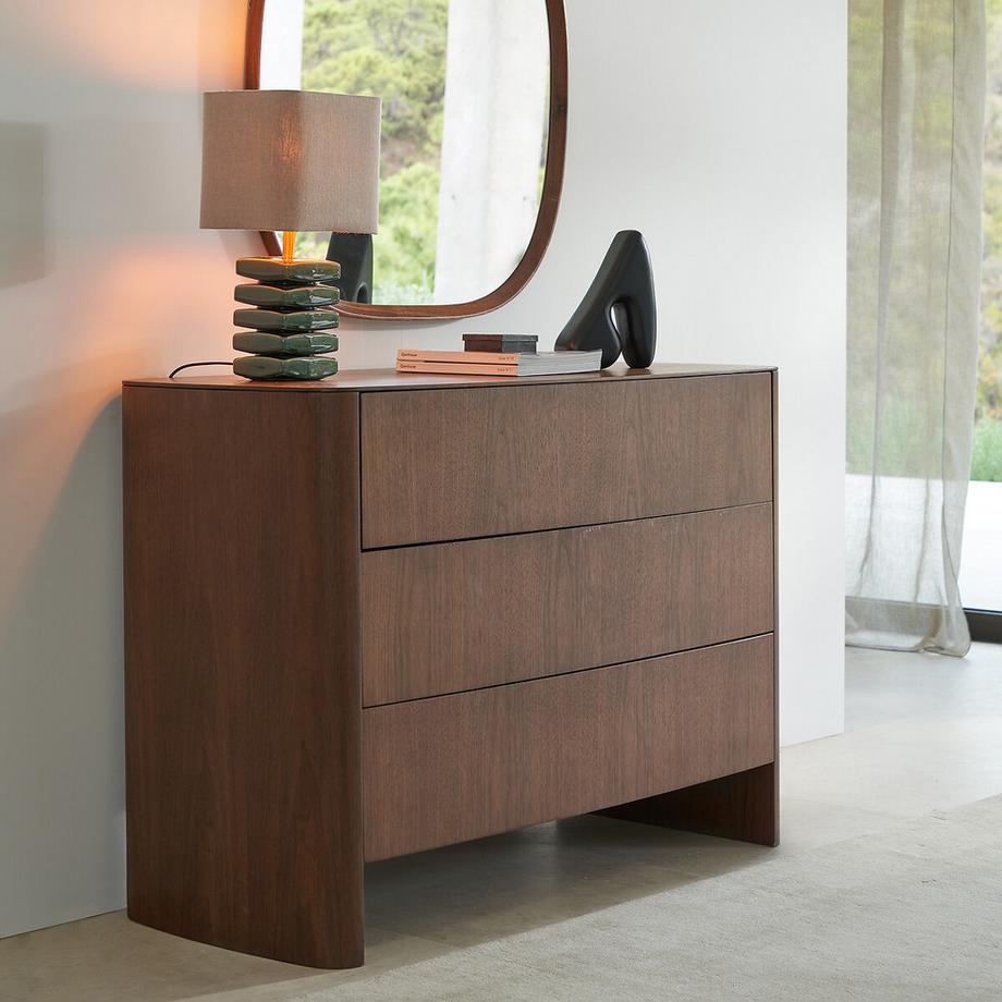 AM.PM Miroir organique noyer massif  