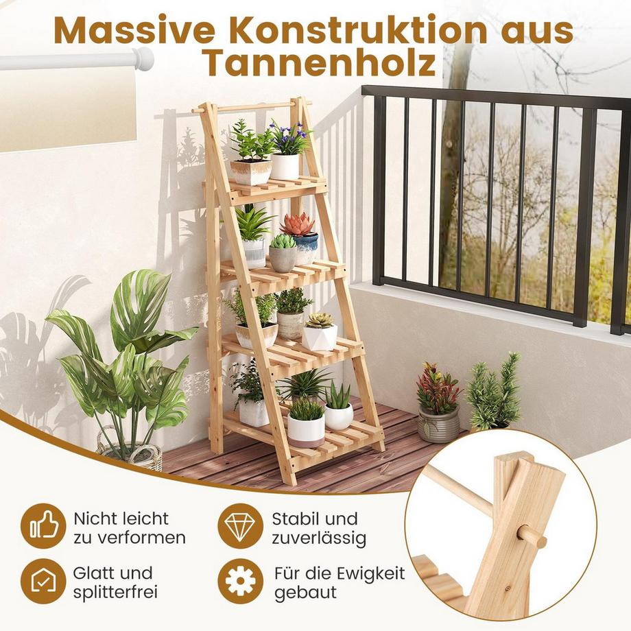 Northix Support à plantes pliable à 4 niveaux  