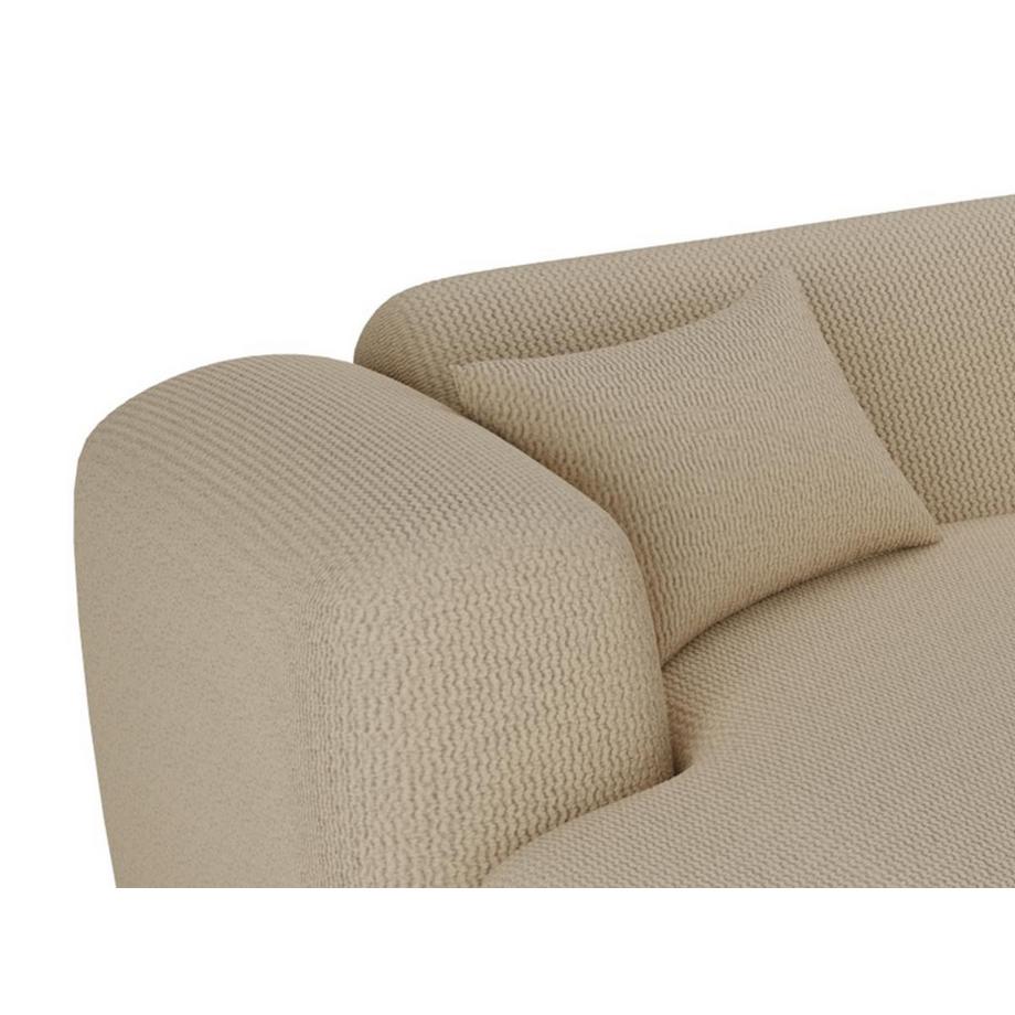 Vente-unique Große Wohnlandschaft - Strukturstoff - Beige - POGNI von Maison Céphy  